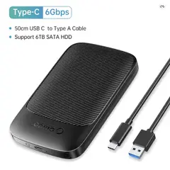 ORICO - Carcasa Caja Externa Para Disco Duro Y Ssd 2,5 Pulgadas De 6Gbps B A Tipo-C