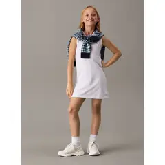 CALVIN KLEIN - Vestido blanco Para Niña polo suelto sin mangas