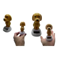 MAZUGI - Perro solar decorativo con cabeza móvil por energía solar