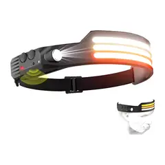 GENERICO - Linterna Frontal Led Sensor De Movimiento 3 Tonos Recargable