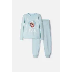 DISNEY - Conjunto de Frozen pantalón largo azul para niña