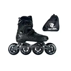 ROLLER - Patines Linea Semiprofesionales Skate Monoblock L 36 Ajustables a 39 Negro