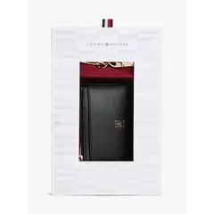 TOMMY HILFIGER - Caja negra de regalo con tarjetero y colgante