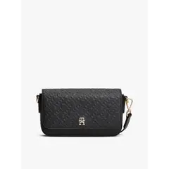 TOMMY HILFIGER - Bolso negro mensajero Hilfiger Icon con logo