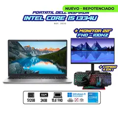 DELL - PORTATIL INSPIRON Monitor 22 100Hz INTEL CI5 1334U RAM 24GB DDR4 SSD 512GB COMBO