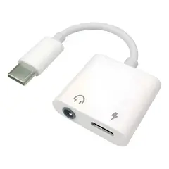 GENERICO - Adaptador Tipo C 2 En 1 A Jack Audio 3.5mm Y Carga Tipo C