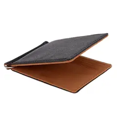 UBMD - Billetera Clip Hombre Cuero Sintetico Negro Cafe