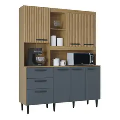 GENERICO - Alacena Mueble Auxiliar Cocina Catarina Acanalada Damasco Gr