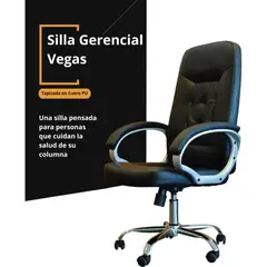 GENERICO - Silla Gerencial Ejecutiva De Oficina Vegas Colo Negro
