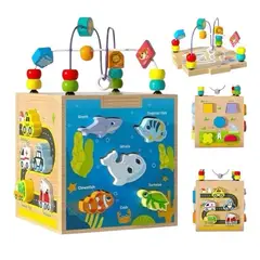 GENERICO - CUBO MONTESSORI DIDACTICO INFANTIL MADERA MULTIFUNCIONAL