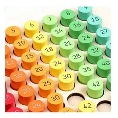 GENERICO - JUEGO MADERA TABLERO TABLAS DE MULTIPLICAR MATEMATICAS