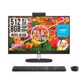 HP - TODO EN UNO INTEL CORE N100 SSD 512GB RAM 8GB IPS 23.8 FHD