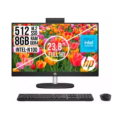 HP - TODO EN UNO INTEL CORE N100 SSD 512GB RAM 8GB IPS 23.8 FHD