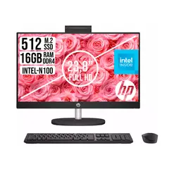 HP - TODO EN UNO INTEL CORE N100 SSD 512GB RAM 16GB IPS 23.8 FHD