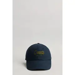 KOAJ - Cachucha beisbolera azul oscura con texto bordado Hombre