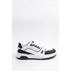 KOAJ - Tenis casuales unicolores con suelas planas y contraste Hombre