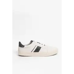 KOAJ - Tenis casuales unicolores con suelas planas y perforaci Hombre