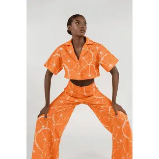 PINEAPPLES DON'T HAVE SLEEVES - Pantalones Estampados De Naranjas Pineapples