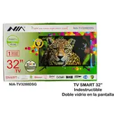 NIA - Smart TV Original 32 LED Resistente a Golpes con Doble Vidrio Pantalla Indestructible