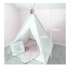 GENERICO - Tienda De Campaña India Tipi Para Niños Niñas Infantil Color Blanco