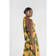 PINEAPPLES DON'T HAVE SLEEVES - Vestido Midi con Estampado Bananas Pineapples