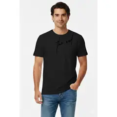 BOCARED - END (CAMISETA MANGA CORTA CUELLO REDONDO PARA HOMBRE ALGODÓN EN COLOR NEGRO )