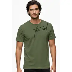 BOCARED - END (CAMISETA MANGA CORTA CUELLO REDONDO PARA HOMBRE ALGODÓN EN COLOR VERDE )