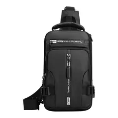 GENERICO - Bolso Manos Libres Unisex Impermeable con Puerto USB y Reflectivos