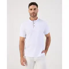 PATPRIMO - Polo Cuello Neru Slim Fit  Para Hombre Blanco