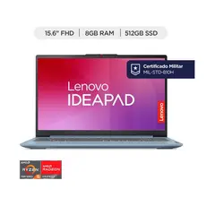 LENOVO - Portátil IdeaPad Slim 3 15AMN8 Ryzen 5 7500U 8GB RAM 512GB SSD 15.6" Pulgadas