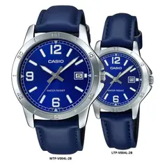 CASIO - Reloj En Pareja Modelo V004L-2B Diseño Elegante