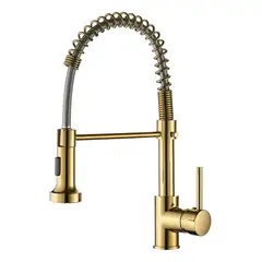 PAMO - Monocontrol Lavaplatos Flexible Color Oro Tipo Chef