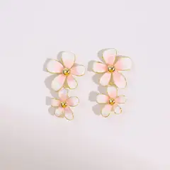 ZYRAL - Aretes Blanco Con Rosa Para Dama Marca ZARC03-105
