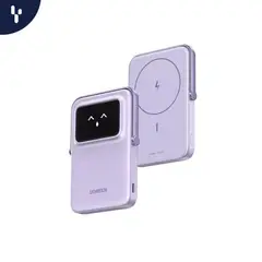 UGREEN - Cargador Inalámbrico 20w 5000mAh X1 USB-C Magnética Power Bank Color Lila