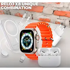 GENERICO - Combo Reloj Watch X8 Ultra + Audifonos
