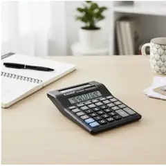KADIO - Calculadora Doble Visor Kd-8122tx 12 Dígitos Negra Negro