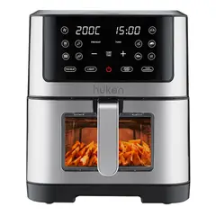 HUKEN - Freidora de Aire Easy View 8 L Ventana y Luz Interna