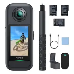 AKASO - Cámara De Acción 360 Creator Combo, Negro Negro