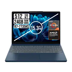 LENOVO - PORTATIL IdeaPad Slim 3 AMD Ryzen 7 7735HS 24GB RAM 512GB SSD 15.3” WUXGA AZUL