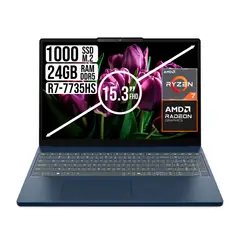 LENOVO - PORTATIL IdeaPad Slim 3 AMD Ryzen 7 7735HS 24GB RAM 1TB SSD 15.3” WUXGA AZUL