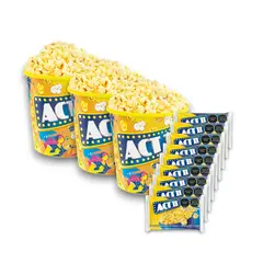 ACT II - Combo Palomitas X 9 Uds + Gratis 3 Tazones