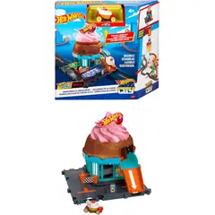 HOT WHEELS - Pista De Juguete City Heladería Color Multicolor