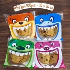 GENERICO - 100 Bolsas Para Galletas Dulces Recordatorios Fiestas 10x10