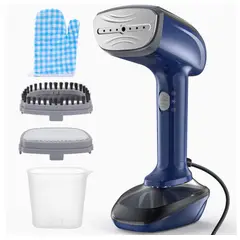 GARMIN - Plancha vaporizadora de ropa 2 en 1 potente vapor 1800 watts azul
