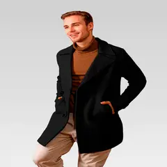 SYK - Gaban Para Hombre Cruzado Unicolor Blazer