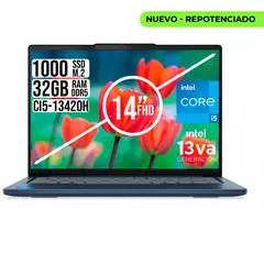 LENOVO - Portátil IdeaPad Slim 5 14" WUXGA Intel Core i5-13420H 32GB 1TB SSD Azul
