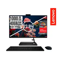 LENOVO - TODO EN UNO RYZEN 7-7730U SSD 1TB RAM 40GB LED 23,8 LED NEGRO