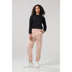 KOAJ - Buzo unicolor cuello redondo con acabados en rib Mujer