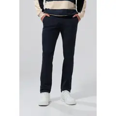 KOAJ - Pantalón de dril slim unicolor con tiro medio y cremal Hombre
