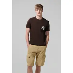 KOAJ - Bermuda cargo en dril, con bolsillos utilitarios. Hombre